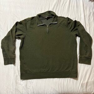 Eddie Bauer Olive Quarter Zip Sweater